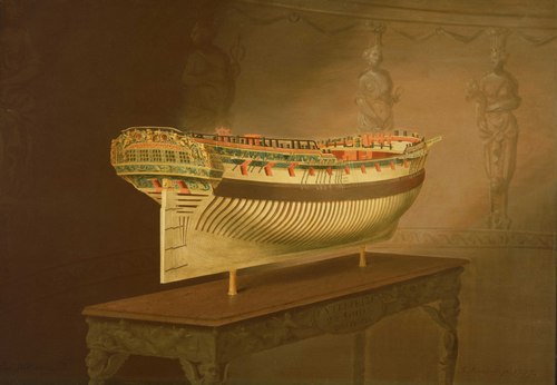 A Model of HMS 'Enterprise', 1777, Joseph Marshall