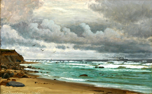A Danish coastal scenery near Hirtshals village., 1905, Christian Blache