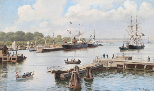 A busy day at Langelinie in Copenhagen., 1905, Christian Blache