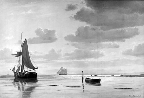 Fra Begtrupvigen ved (Hels) Mols, 1864, Christian Blache