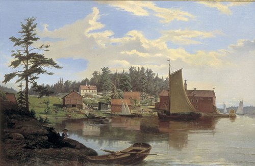 View from Äppelviken, 1856, Johan Zacharias Blackstadius