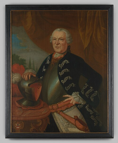 Portrait of Alexander Walraad Diederik van Hugenpoth (1695-1780), 1762, J.L.P. Marquart