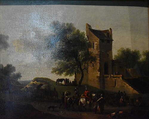 Halte de cavaliers, 1800, Michel Duplessis