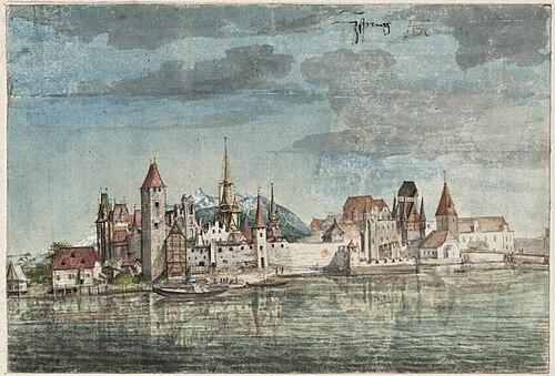 Innsbruck du nord, 1495, Albrecht Dürer