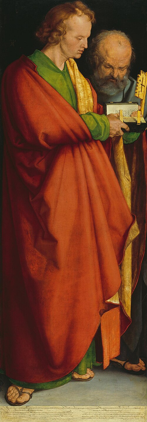 The Four Apostles: Saints John and Peter, 1526, Albrecht Dürer