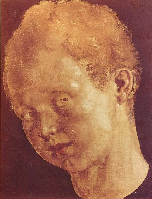 Knabenkopf nach links geneigt, 1503, Albrecht Dürer