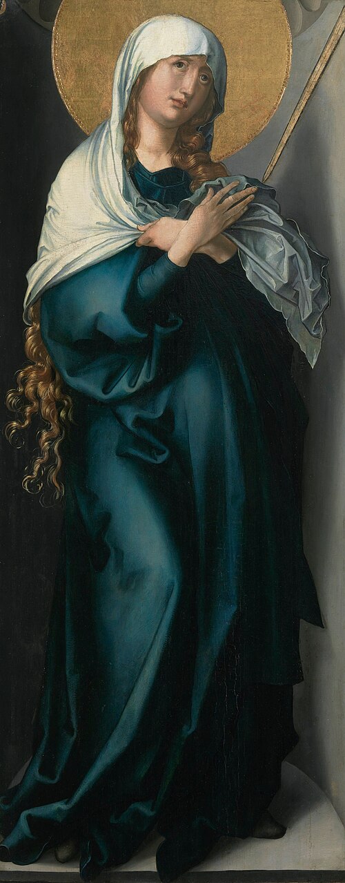 Seven Sorrows Polyptych:Sorrowing mother, 1496, Albrecht Dürer