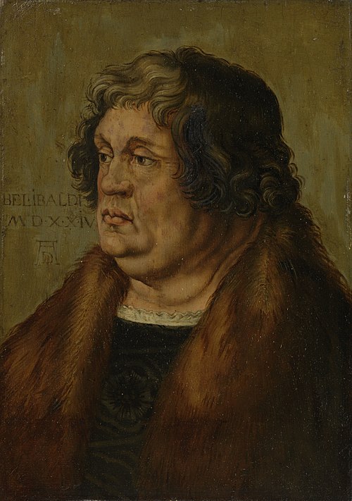 Portrait of Willibald Pirckheimer, 1562, Albrecht Dürer