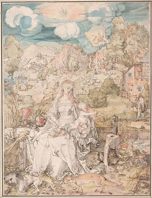 Mary among a Multitude of Animals, 1503, Albrecht Dürer