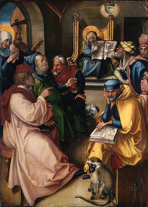 Seven Sorrows Polyptych: Christ among the Doctors, 1494, Albrecht Dürer