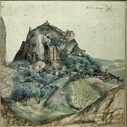View of the Arco Valley, 1495, Albrecht Dürer