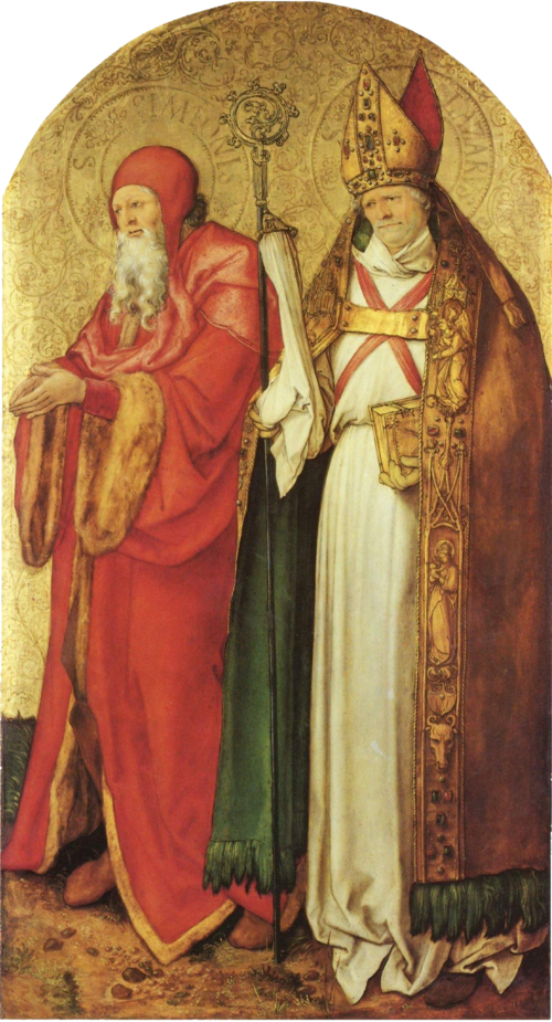 Jabach Altar: Saints Simeon and Lazarus, 1500, Albrecht Dürer
