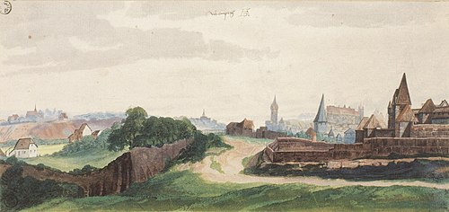 View of Nuremberg, 1500, Albrecht Dürer