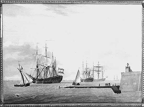 Nederlandse oorlogsschepen ter rede van Vlissingen, 1800, David Kleyne
