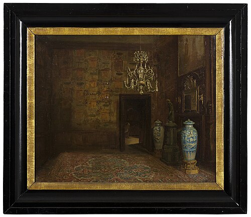 De grote zaal in het huis Wijchgel van Lellens, 1860, Jan Hindrik Kiewiet de Jonge