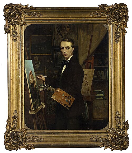Self portrait, 1856, Jan Hindrik Kiewiet de Jonge