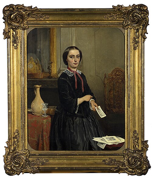Portrait of Hilligje Diephuis (1835-1912), 1856, Jan Hindrik Kiewiet de Jonge