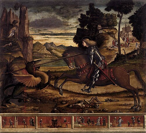 Sainte George tue le dragon, 1516, Vittore Carpaccio