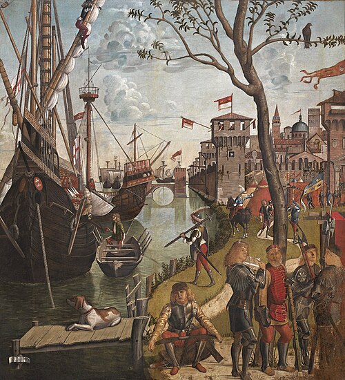 L'Arrivée des pélerins à Cologne, 1490, Vittore Carpaccio