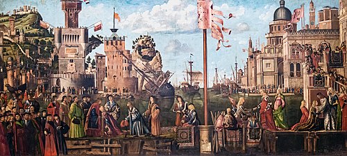 La Rencontre des fiancés et le départ des pèlerins, 1495, Vittore Carpaccio