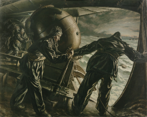 Winter Mine-laying off Iceland, 1942, Muirhead Bone