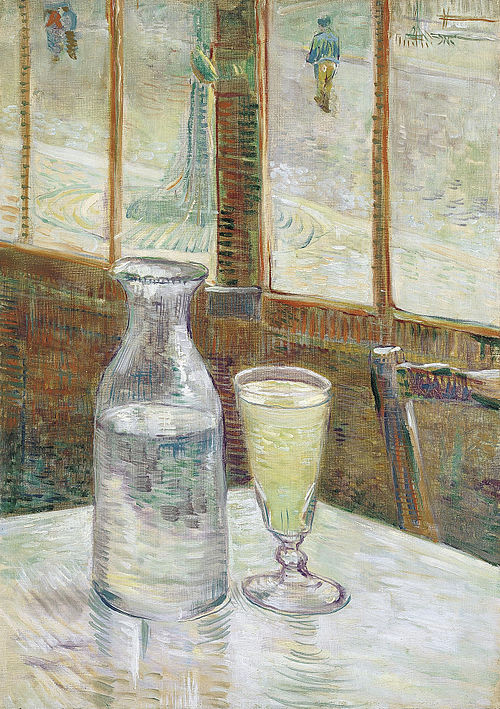Café table with absinth, 1887, Vincent van Gogh