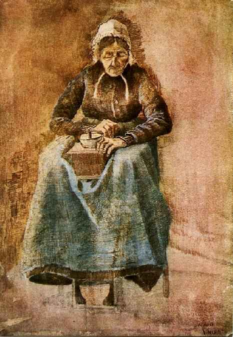 Woman Grinding Coffee, 1882, Vincent van Gogh