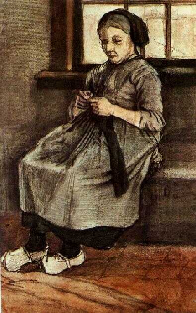 Woman Mending Stockings, 1881, Vincent van Gogh