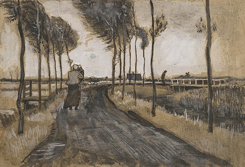 Landscape with Woman Walking, 1883, Vincent van Gogh