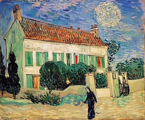 La Maison blanche, la nuit, 1890, Vincent van Gogh