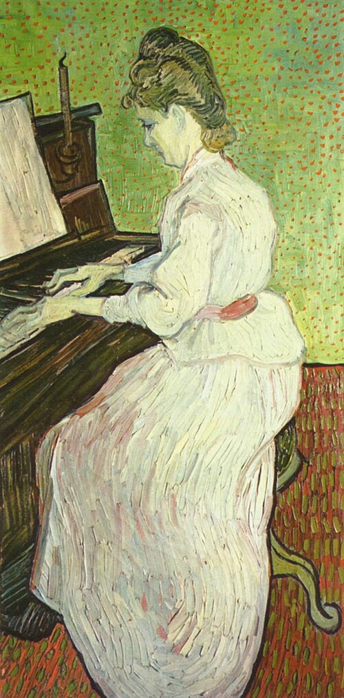 Mademoiselle Gachet au piano, 1890, Vincent van Gogh