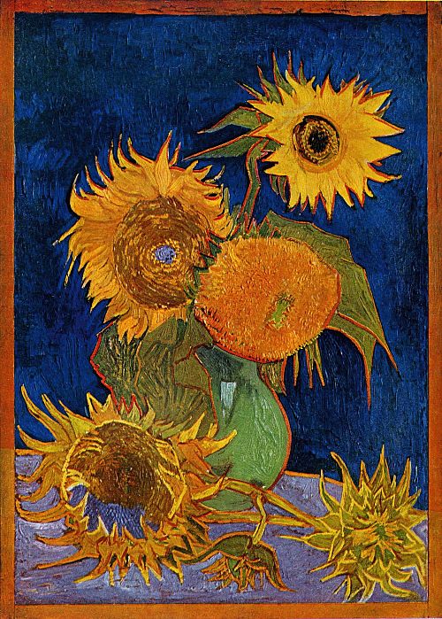 Still Life: Vase with Five Sunflowers, 1888, Vincent van Gogh