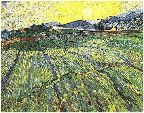Enclosed Field with Rising Sun, 1889, Vincent van Gogh