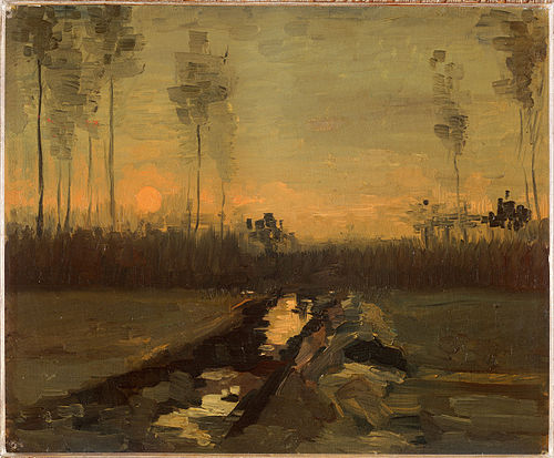 Paysage au coucher du soleil, 1885, Vincent van Gogh
