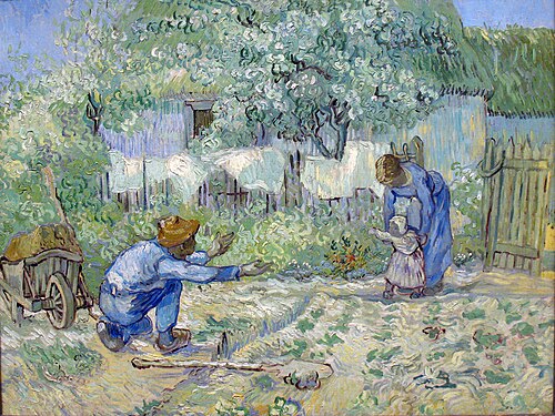 Premiers pas, d'après Millet, 1890, Vincent van Gogh