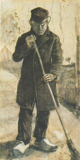 Man with Broom, 1881, Vincent van Gogh