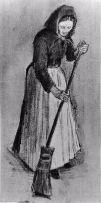 Woman with a Broom, 1882, Vincent van Gogh