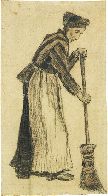 Woman with a Broom, 1882, Vincent van Gogh