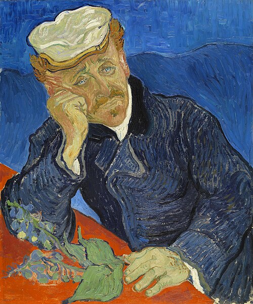 Portraits du Dr Gachet avec branche de digitale, 1890, Vincent van Gogh