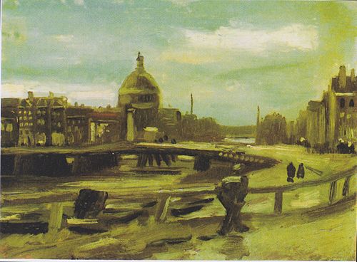 View of Amsterdam from Central Station, 1885, Vincent van Gogh