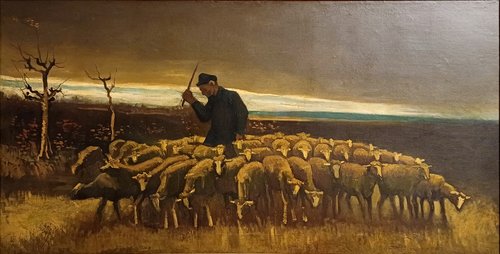 Berger avec un troupeau de moutons, 1885, Vincent van Gogh