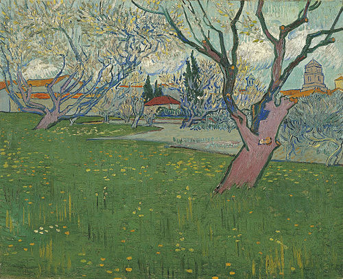 Orchards in blossom, view of Arles, 1889, Vincent van Gogh