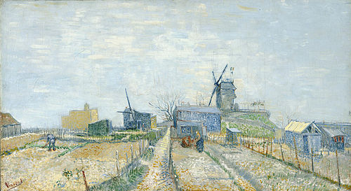 Montmartre: mills and vegetable gardens, 1887, Vincent van Gogh