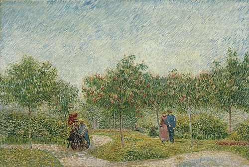 Garden in Montmarte with lovers, 1887, Vincent van Gogh