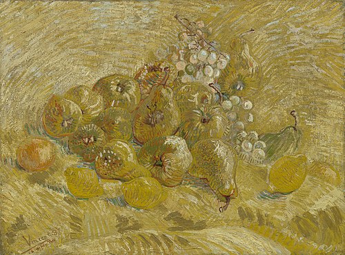 Quinces, lemons, pears and grapes, 1887, Vincent van Gogh