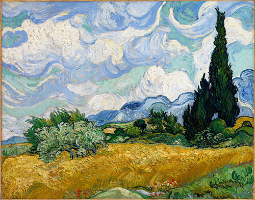 Cyprès aux blés d'or, 1889, Vincent van Gogh
