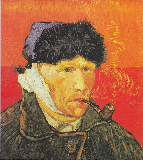Autoportrait à l'oreille bandée et à la pipe, 1889, Vincent van Gogh