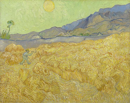 Wheatfield with a Reaper, 1889, Vincent van Gogh