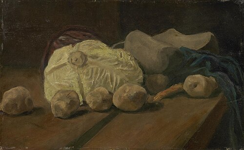 Still Life with Cabbage and Clogs, 1881, Vincent van Gogh