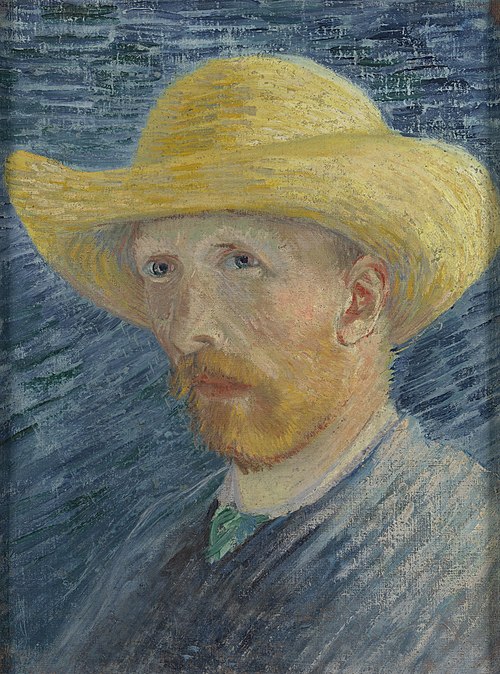 Self-Portrait with Straw Hat, 1887, Vincent van Gogh